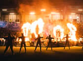The pre-match entertainment at Leigh Sports Village was to a high standard