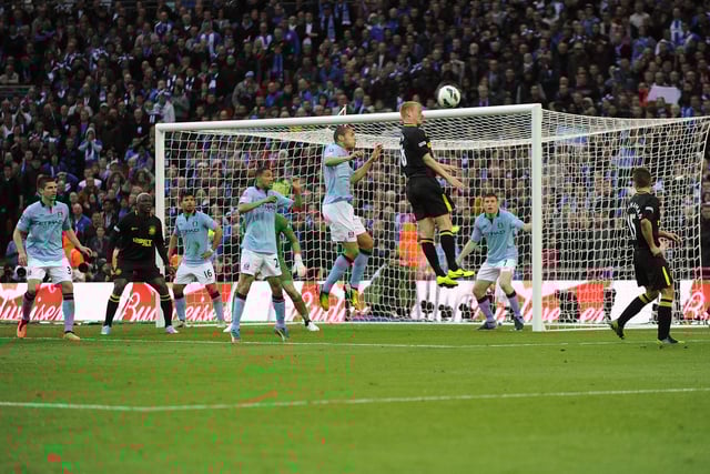 A moment frozen in time just a second before Ben Watson became an FA Cup final hero to Latics fans.