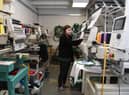 Suzi Wong Creations Jess Hayes embroidering