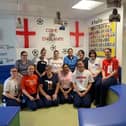Rainbow Ward team in the england t-shirts