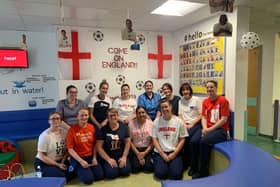Rainbow Ward team in the england t-shirts
