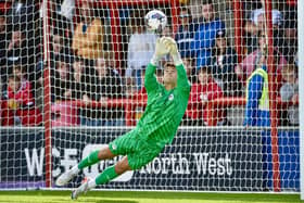 Sam Tickle made this fantastic save to preserve Latics' clean sheet at Morecambe