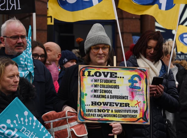 Teaching staff from the NEU took industrial action on Wednesday