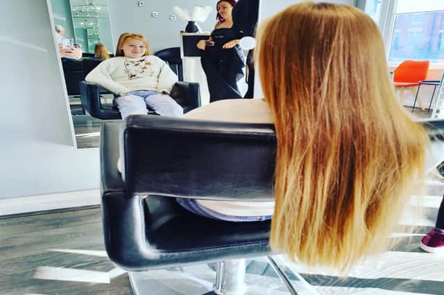 Poppy had let her hair grow considerably for the cause