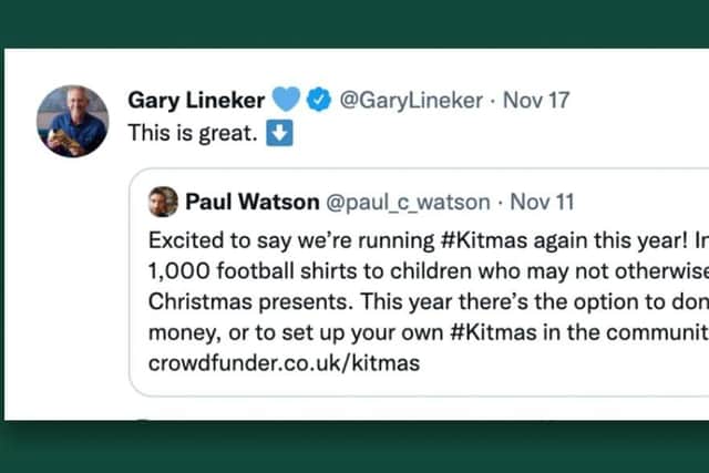 Gary Lineker showing support on X