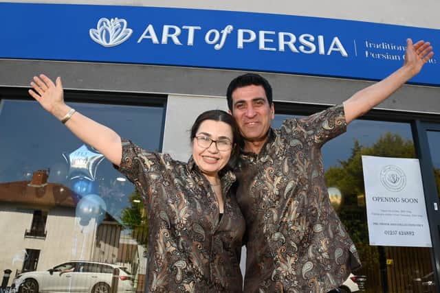 A new Iranian takeaway serving traditional Persian cuisine, The Art of Persia,opens in Standish. They have a weekly menu, serve different dishes each day and customers have to order the day before: Leila Alopoor and husband Farhad Jamali