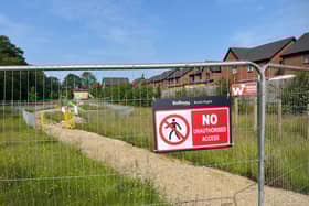 Work on the play area on Silk Mill Street, Tyldesley has been paused