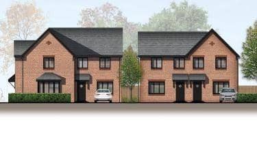 Street scene of proposed 158-home development off Hooten Lane in Leigh