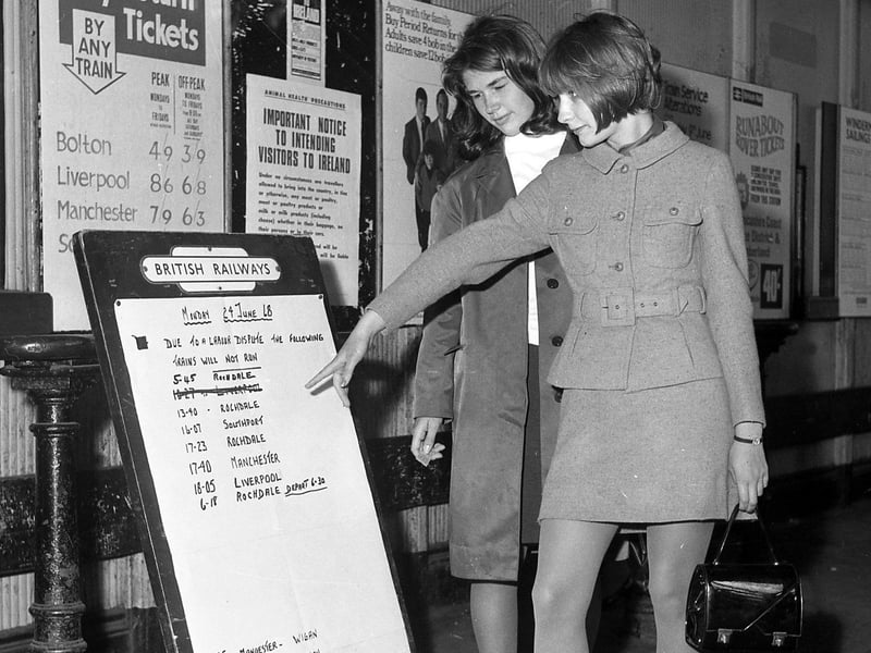 RETRO 1968
A rail workers dispute on June 24 1968 caused delays for Wigan's train passengers at Wallgate Station.