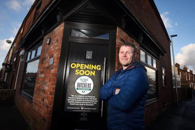 David Green from K J Green Butchers when the opening of the new shop on Preston Road, Standish, was imminent