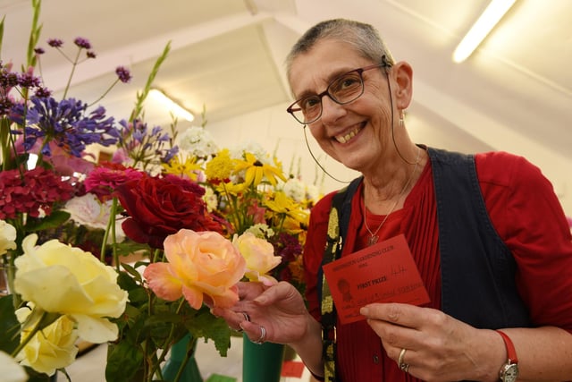 Silvana Briers with her prize-winning roses