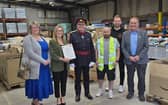 The Brick receiving High Sheriff Award