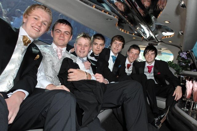 Abraham Guest High School Leavers' Ball, JJB Stadium - Lads in their limo.