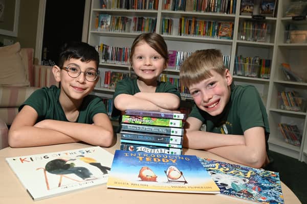 Pupils at St Bernadette's Catholic Primary School, Shevington, enjoy their new school library.