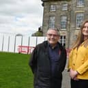 Aspull ward councillors from left, Chris Ready, Laura Flynn and Ron Conway at Haigh Hall as work begins on site.