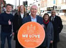 Coun Danny Fletcher, Makerfield MP Yvonne Fovargue, Wigan Council leader Coun David Molyneux, Coun Jenny Bullen and Coun Andrew Bullen in Ashton town centre
