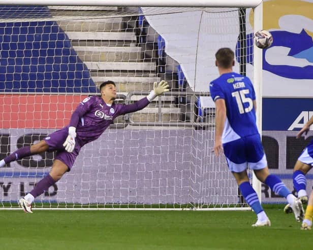 Will Evans puts Mansfield ahead with a stunning strike