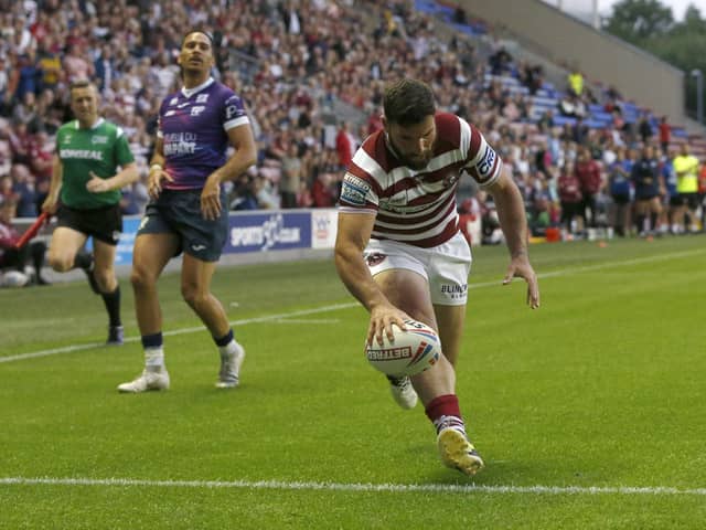 Abbas Miski scores four tries in Wigan's victory over Toulouse