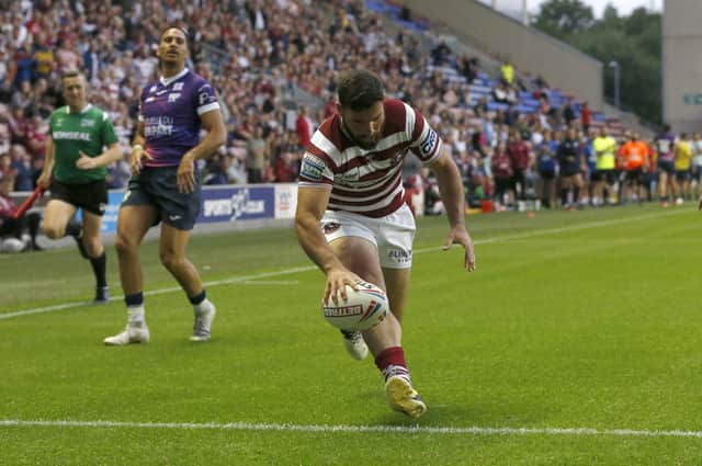 Abbas Miski scores four tries in Wigan's victory over Toulouse