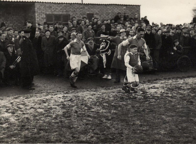 David Mycock walkout as Wigan Athletic host Newcastle United  - FA Cup 1954 .