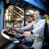 George Lythgoe at the wheel of a new Bee Network bus