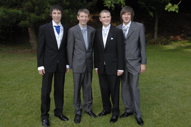 Pictured are LtR: Jordan Little, Scott Cheyne, Michael Speed, Robbie Williams
Byrchall High School Leavers Ball
Haigh Hall 2010
