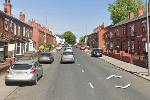 A general view of Tyldesley Road in Atherton where the collision took place