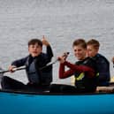 Young people enjoy water activities at Scotsman's Flash with Wigan Athletic Community Trust staff
