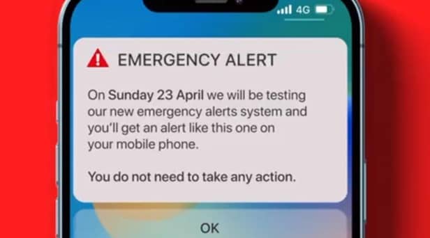 An emergency alert was sent across UK on 23 April. Picture: Cabinet Office