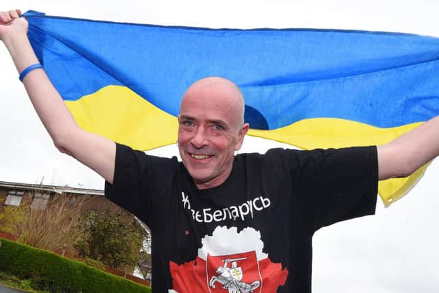 Neil Adams shows his support for Ukraine