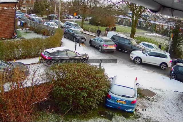 The scene outside St Wilfrid's Primary Academy in Standish, which the resident claimed was typical