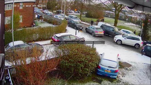 The scene outside St Wilfrid's Primary Academy in Standish, which the resident claimed was typical