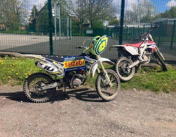 In the first day of action, three seizures were made, with one stolen off-road bike recovered.