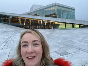 Kerry Devine, principal and founder at Dance Steps ballet school, pictured outside Norway's National Opera House in Oslo