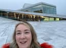 Kerry Devine, principal and founder at Dance Steps ballet school, pictured outside Norway's National Opera House in Oslo