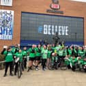 The run and ride began at Wigan's DW Stadium