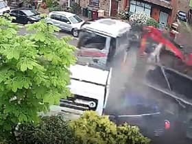 Fortunately, no one was injured in the crash which happened in Blackburn Road, Egerton at 7.30am on Tuesday (May 3)
