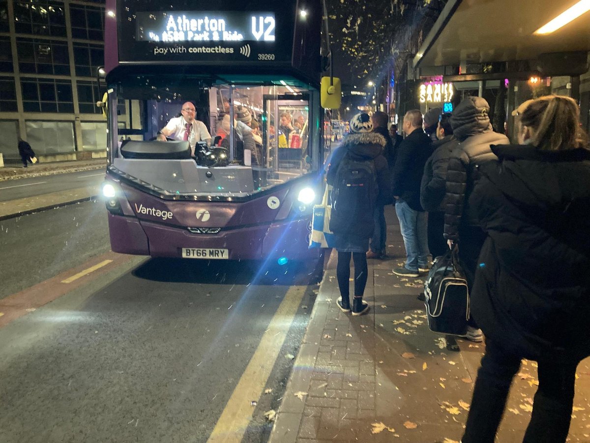 Experiencing a commute home on the V1 bus from Manchester to Leigh