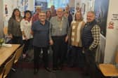 President of Wigan Rotary Clu, Robert Bates, (centre front) on his visit to the One House Community Centre in Aspull