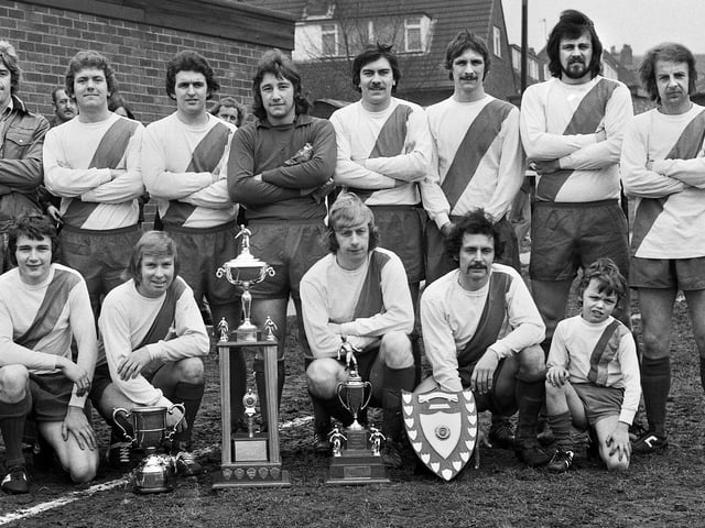 The Bryn "A" football team who held every trophy in the Post and Chronicle Sunday League in March 1977.