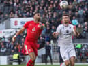 Curtis Tilt in action against MK Dons