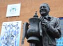The Dave Whelan statue outside Wigan Athletic's home ground