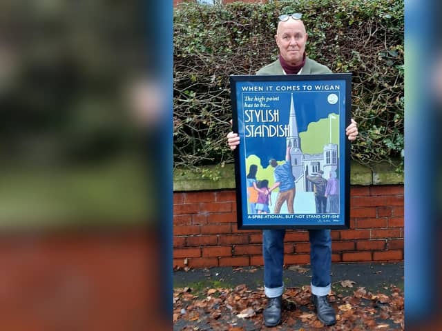Eric with his signed Standish poster