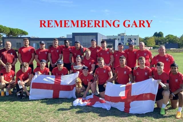 England u19 community lions players and coaches remembering Gary ahead of their semi-final win against Wales