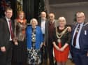 Coun Paul Kenny, Makerfield MP Yvonne Fovargue, Joan Boston, Neil Turner, Billy Boston, Mayor of Wigan Coun Marie Morgan and consort Coun Clive Morgan