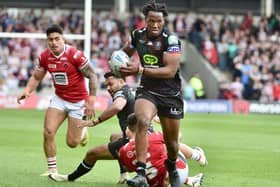 Junior Nsemba enjoyed his second-ever Super League try in the victory over Salford