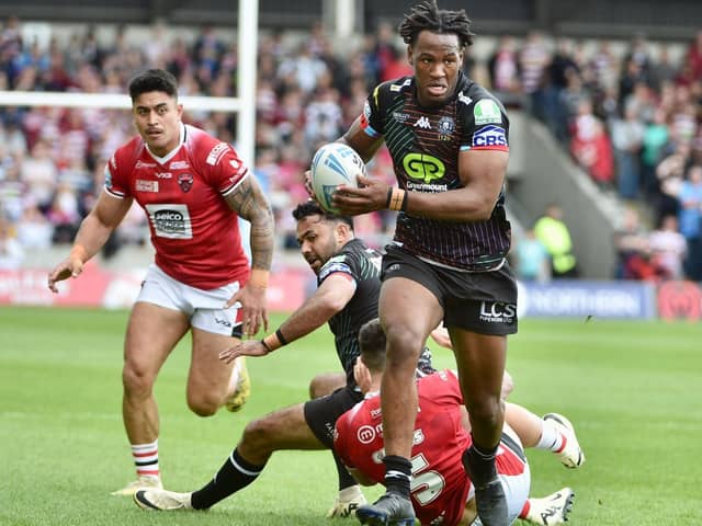 Junior Nsemba enjoyed his second-ever Super League try in the victory over Salford