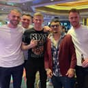 Jack Whatmough, Charlie Wyke, James McClean, Tom Naylor and Max Power with boxing hero Marcos Maidana (Pic: Max Power twitter)