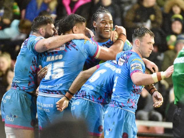 Junior Nsemba scored his first-ever Super League try in the victory over Leigh Leopards