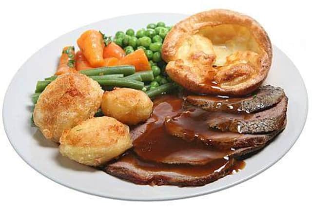 Roast beef and Yorkshire pudding